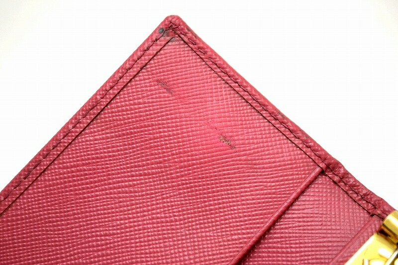 MI 新品未使用PRADA サフィアーノ キーケース ピンク ☆PRADA