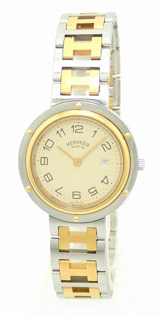 楽天市場】【ウォッチ】HERMES エルメス クリッパー デイト アイボリー