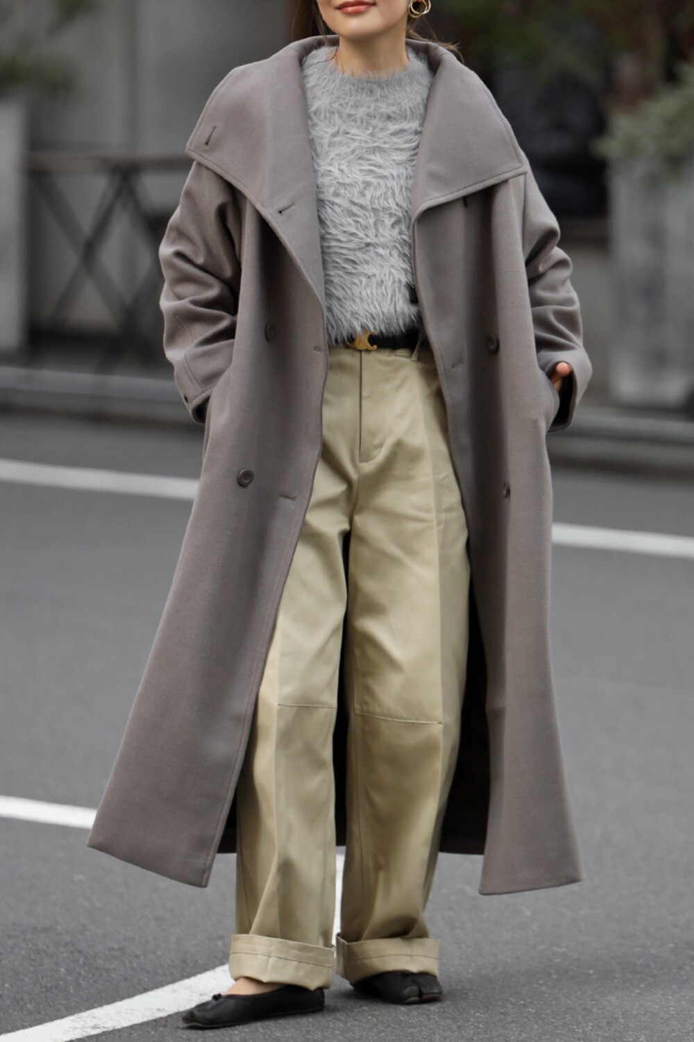 楽天市場】ダブルボタンスタンドカラーコート 88-002529 : BONJOUR SAGAN