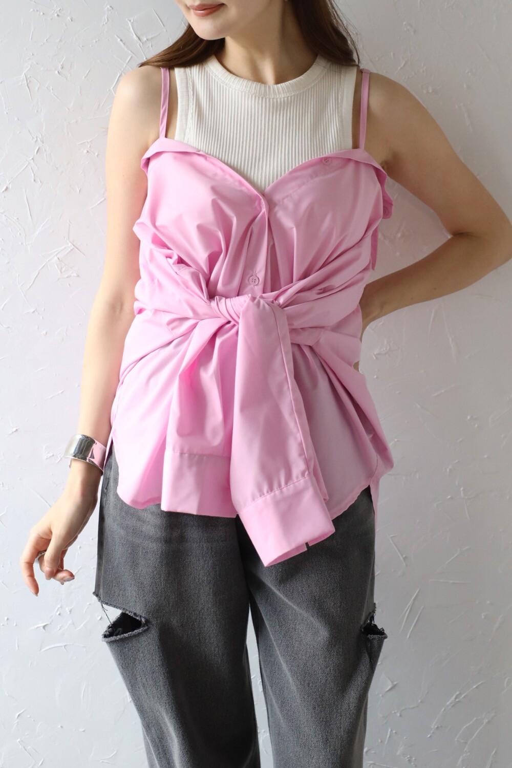 楽天市場】2WAYキャミソールビスチェシャツ 88-004061 : BONJOUR SAGAN