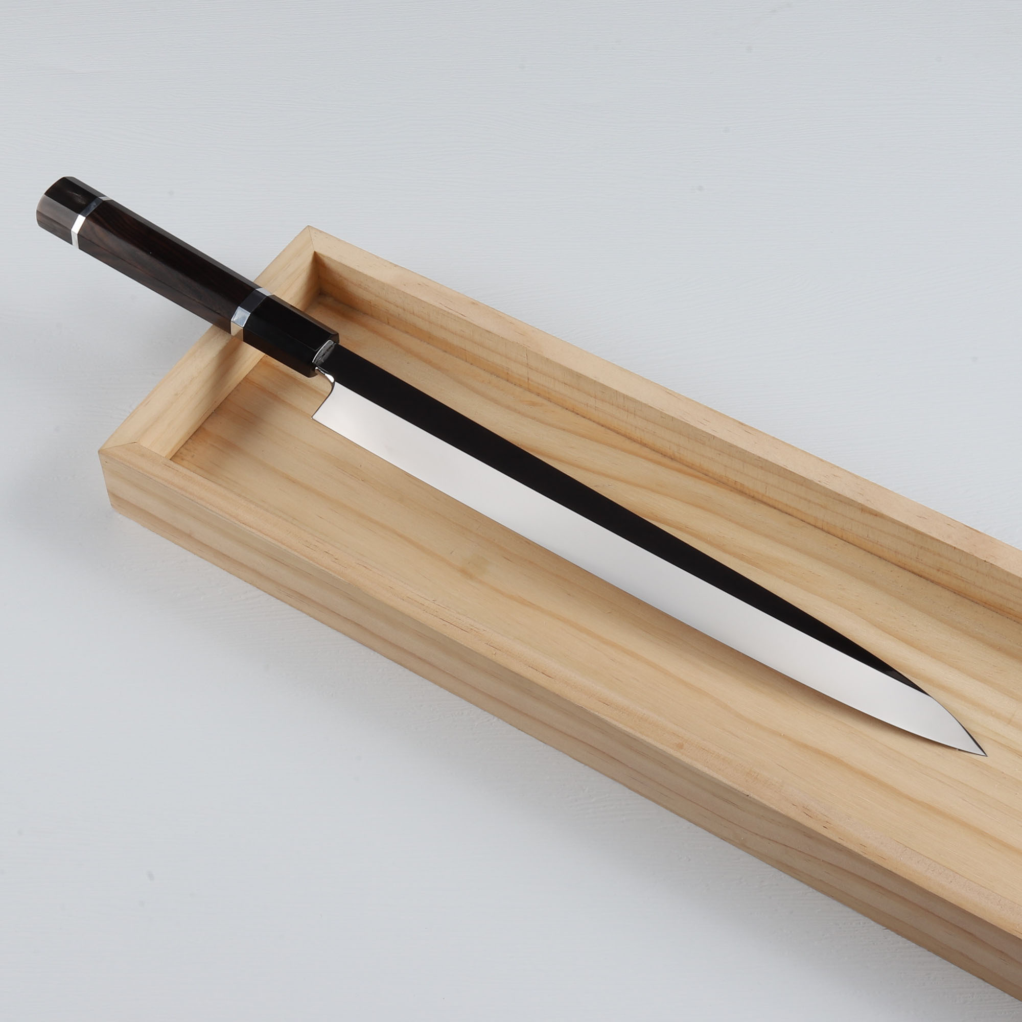 メーカー不明【光清？】柳刃包丁、まあまあ綺麗‼️刃渡り30㎝、全長47