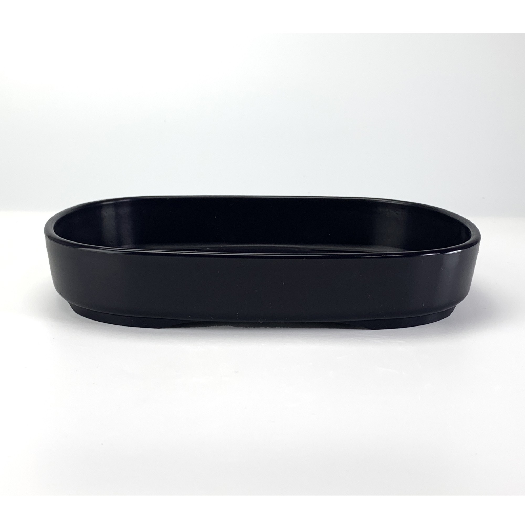 楽天市場】プラ鉢 7.5号 小判型浅鉢 紺 幅22cm×奥行16cm×高さ3.8cm