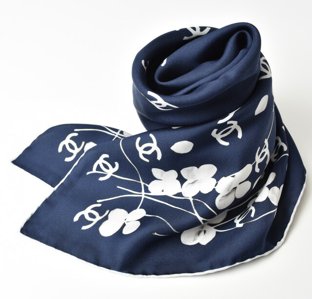 楽天市場】シャネル スカーフ CHANEL スカーフ シルクツイル CC