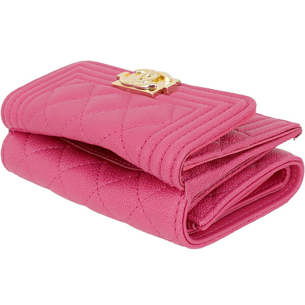 楽天市場】【10%OFF】 シャネル 三つ折り財布 スモール フラップ