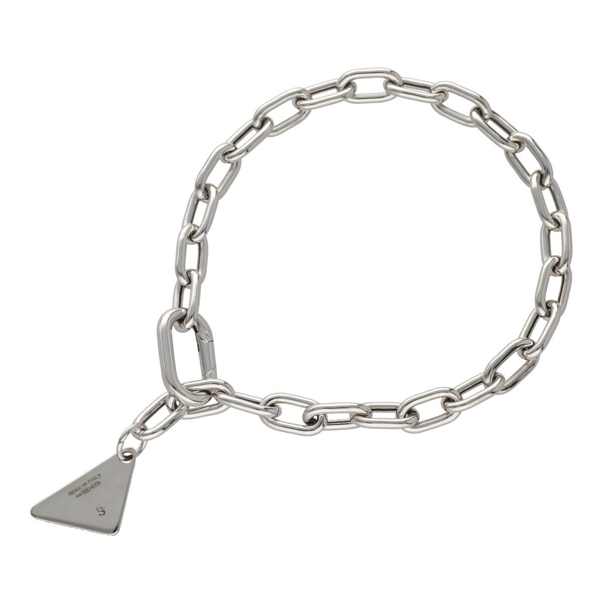 楽天市場】【中古】 PRADA プラダ ロゴプレート チェーン ブレスレット