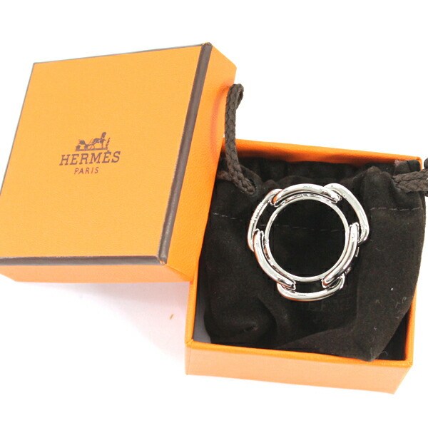 楽天市場】エルメス スカーフリング シェーヌダンクル シルバー