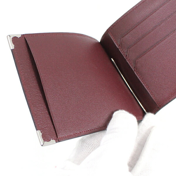 楽天市場】カルティエ マネークリップ付き 二つ折り財布 マストライン