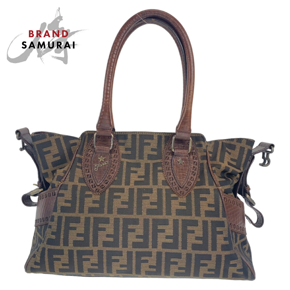 楽天市場】FENDI フェンディ ズッカ柄 エトニコ ブラウン キャンバス