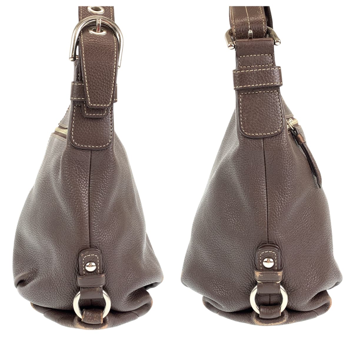 楽天市場】COACH コーチ ブラウン レザー F15064 ホーボー ショルダー