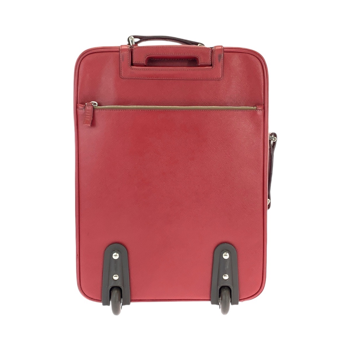 楽天市場】PRADA プラダ サフィアーノ 三角ロゴプレート レッド