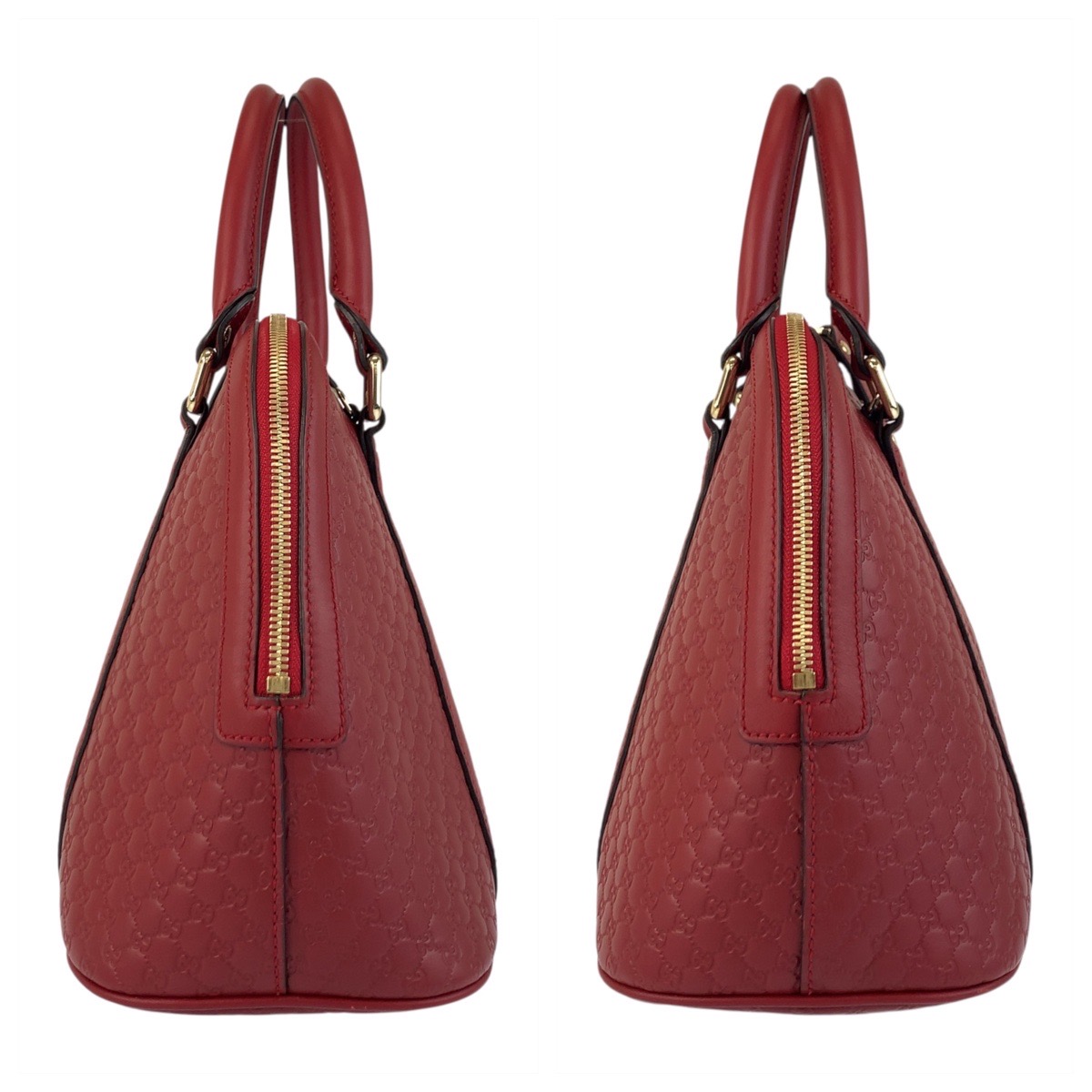 楽天市場】美品 GUCCI グッチ マイクログッチシマ レッド ゴールド金具