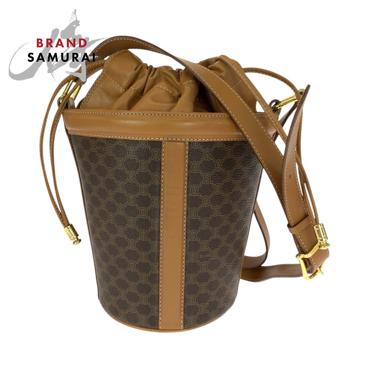 セリーヌ(CELINE) マカダム(macadam) 中古 巾着 ショルダーバッグ