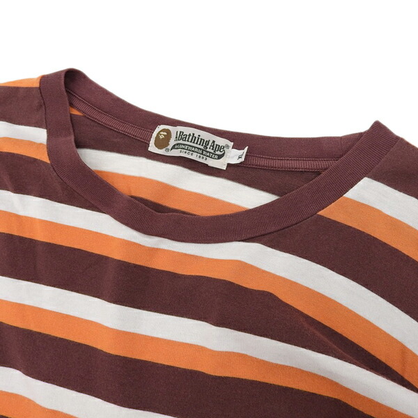 楽天市場】エイプ APE コットン100% ボーダー柄 長袖 カットソー