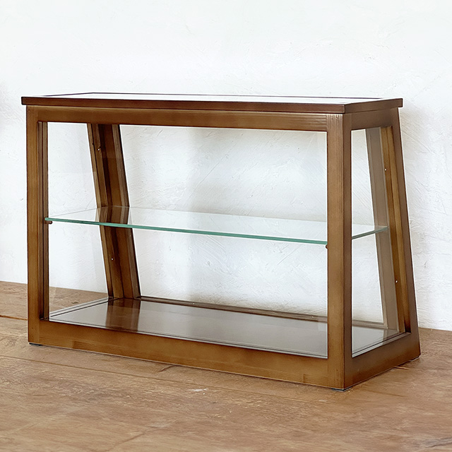 楽天市場】BREA木製 ガラスショーケースNo.2 ダークブラウン