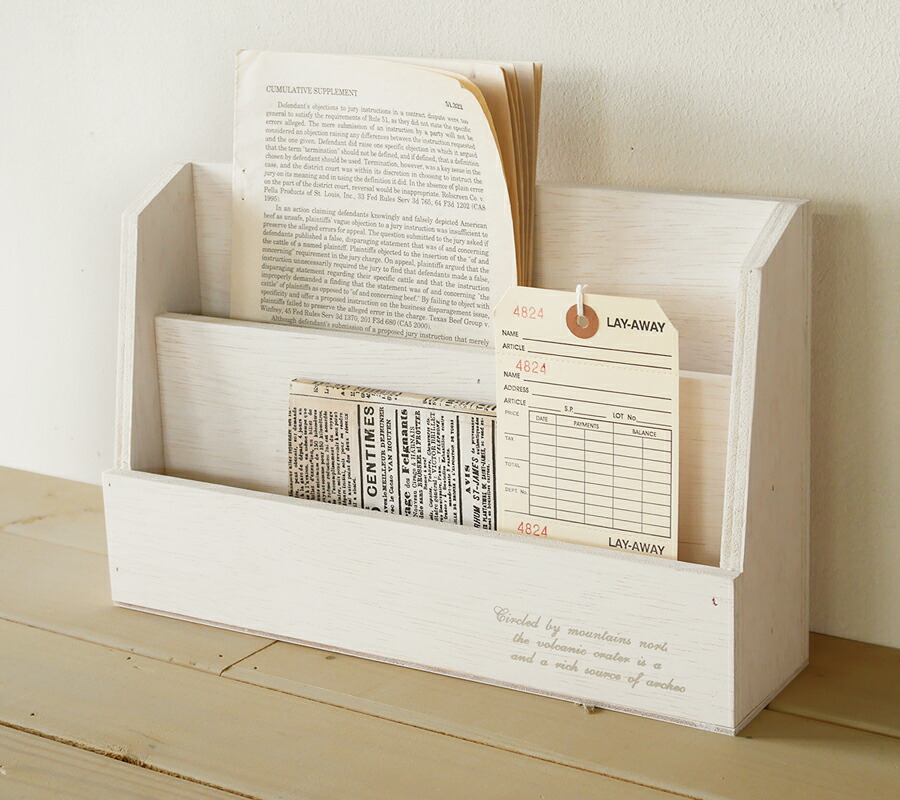 楽天市場】BREAレターラック No.4 ホワイトはがき 手紙 壁掛け レター