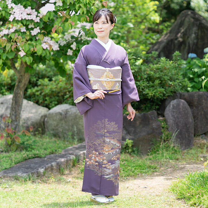 楽天市場】【レンタル 高級正絹 色留袖 フルセットレンタル】古代紫色