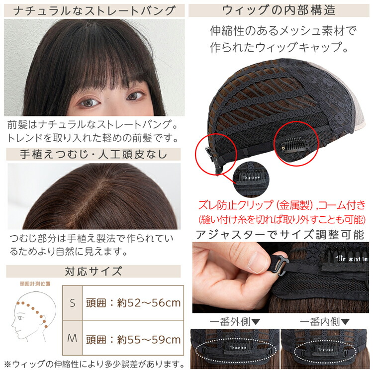 楽天市場】【期間限定クーポン有】ウィッグ 人毛100% 選べる4タイプ