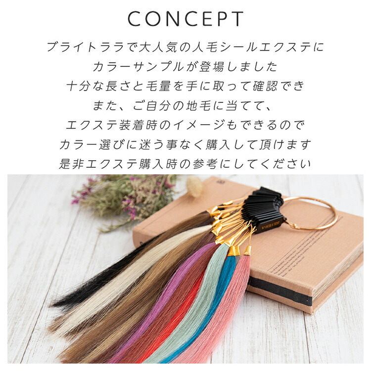 楽天市場】人毛エクステ カラーサンプル カラーチャート 人毛100