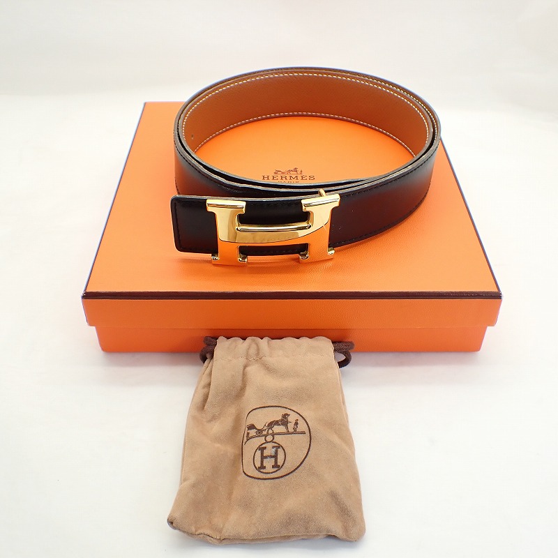 楽天市場】エルメス【HERMES】Hベルトコンスタンスリバーシブルベルト