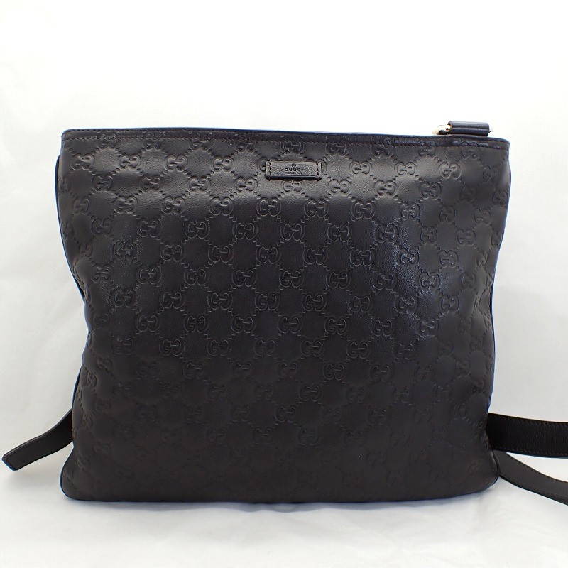 楽天市場】グッチ【GUCCI】グッチシマレザーショルダーバッグダーク