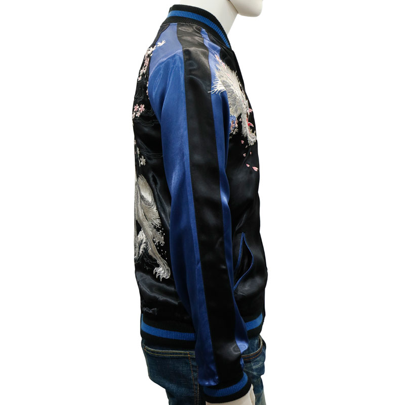 楽天市場】さとり/satori 月に白狼 柄 刺繍 和柄 スカジャン （GSJR