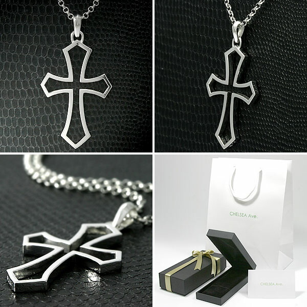 楽天市場】【10%OFFセール】クロス ネックレス メンズ K18WG【送料無料