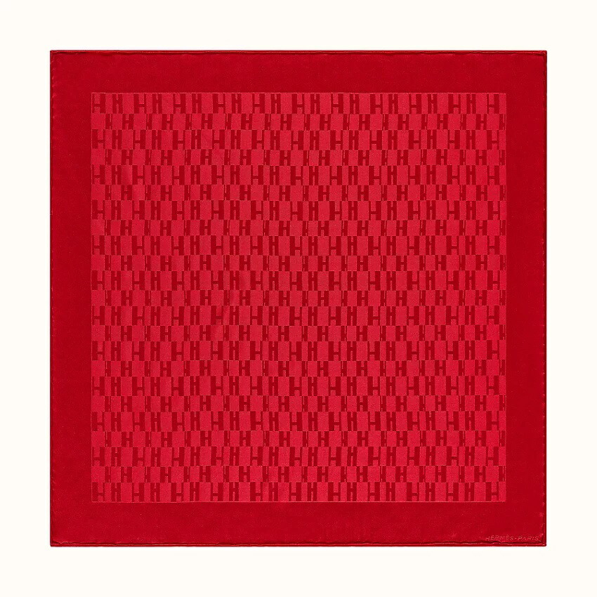 楽天市場】HERMES エルメス ポケットチーフ ジャガードH柄シルク