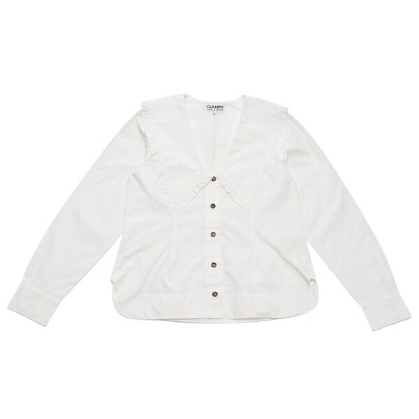 楽天市場】ガニー シャツ ブラウス ホワイト レディース GANNI F5778