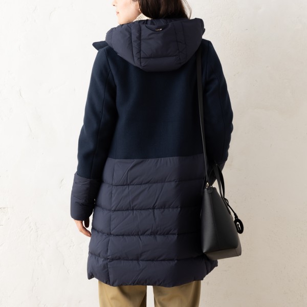 楽天市場】ヘルノ ダウンジャケット コート ネイビー レディース HERNO