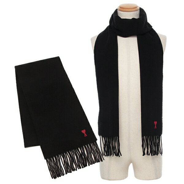 楽天市場】アミパリス マフラー ロゴ フリンジ ブラック メンズ