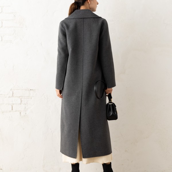 楽天市場】マックスマーラ コート ポルド ベルト付き グレー