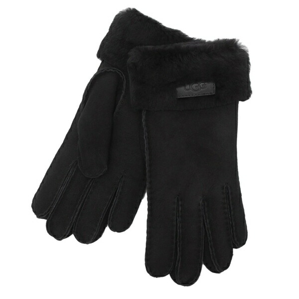 楽天市場】アグ 手袋 カフグローブ シープスキン ブラック レディース
