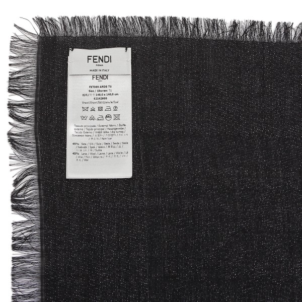 楽天市場】フェンディ ストール マフラー FFロゴ ブラック レディース