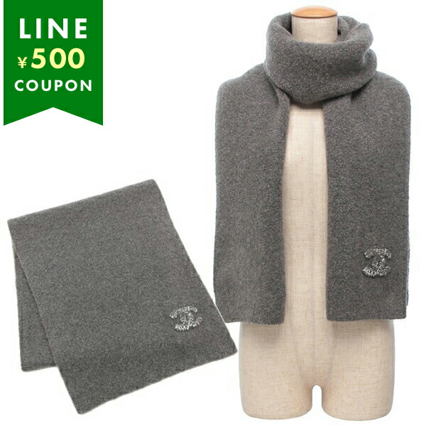 楽天市場】シャネル マフラー ストール CCマーク ココマーク グレー