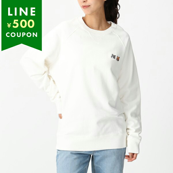 楽天市場】maison kitsune スウェット ホワイトの通販