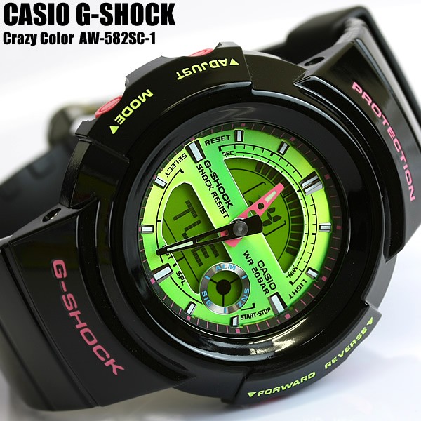 楽天市場】カシオ CASIO G-SHOCK 腕時計 クレイジーカラーAW-582SC-1
