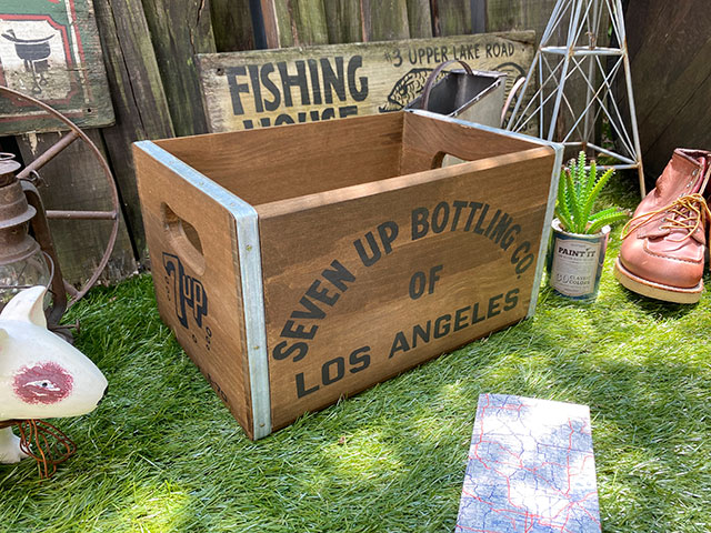 楽天市場】7UP 木箱 クレートボックス アメリカン雑貨 アメリカ雑貨