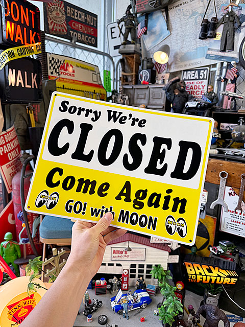 楽天市場】ムーンアイズ オープン ＆ クローズ サインプレート 看板