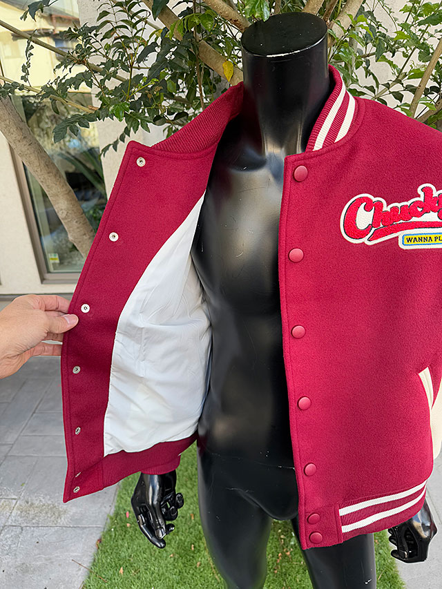 楽天市場】映画 チャイルドプレイ チャッキー スタジャン Lサイズのみ