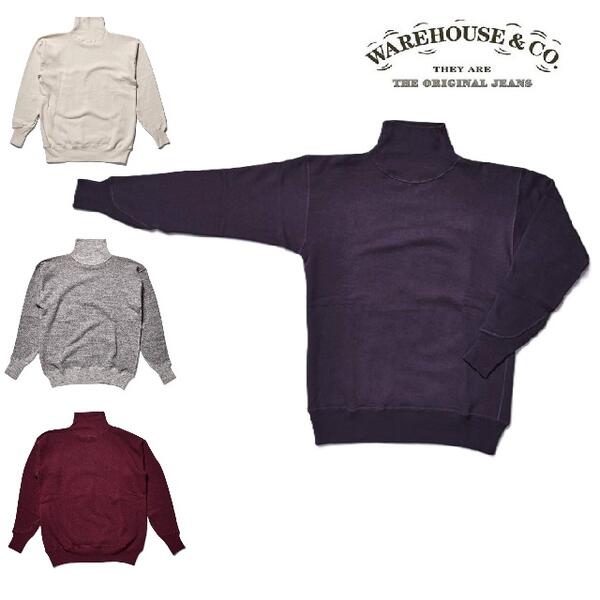 楽天市場】WAREHOUSE Lot.468 2025 2本針ハイネックスウェット無地