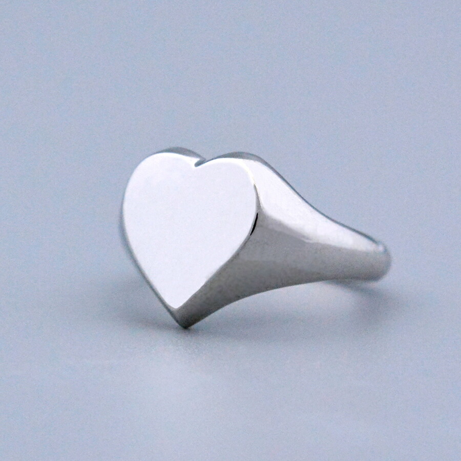 楽天市場】【3/4～3/10ポイント20倍】ハートシグネットリングシルバー