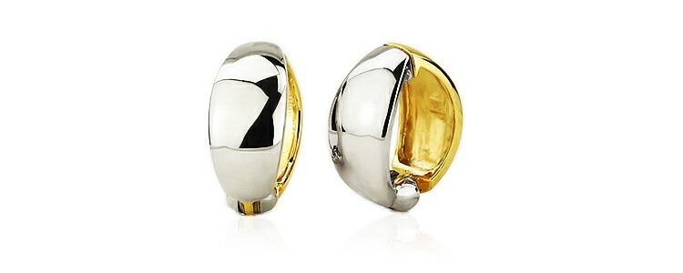 楽天市場】プラチナ/K18リバーシブル/フープイヤリング(ピアリング