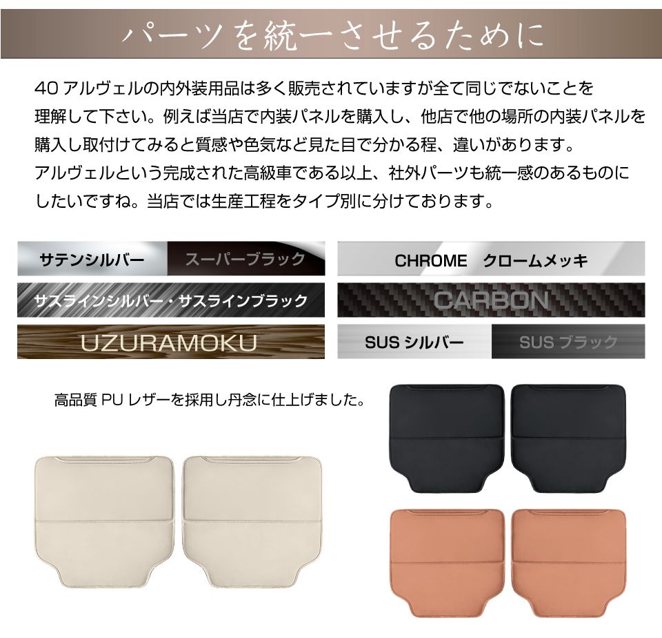 楽天市場】40系 アルファード ヴェルファイア ファーストシートバック