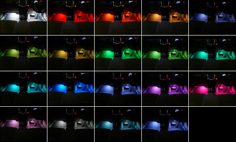 楽天市場】フィアット500・アバルト595専用 フルカラーLEDフットランプ