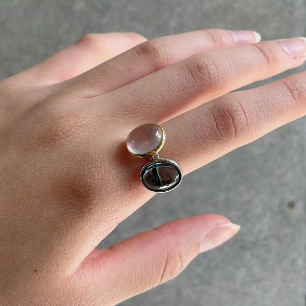 楽天市場】ロンドンブルートパーズ カボションカット リング 指輪