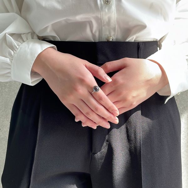 楽天市場】ロンドンブルートパーズ カボションカット リング 指輪