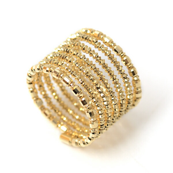 楽天市場】18金 ゴールド リング コイルリング K18 リング ミラー