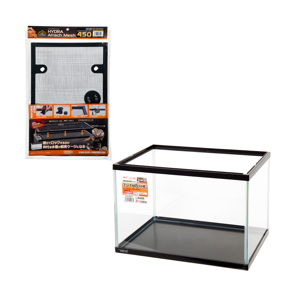 楽天市場】GEX ガラス水槽＋コトブキ工芸 飼育ケージネットセット