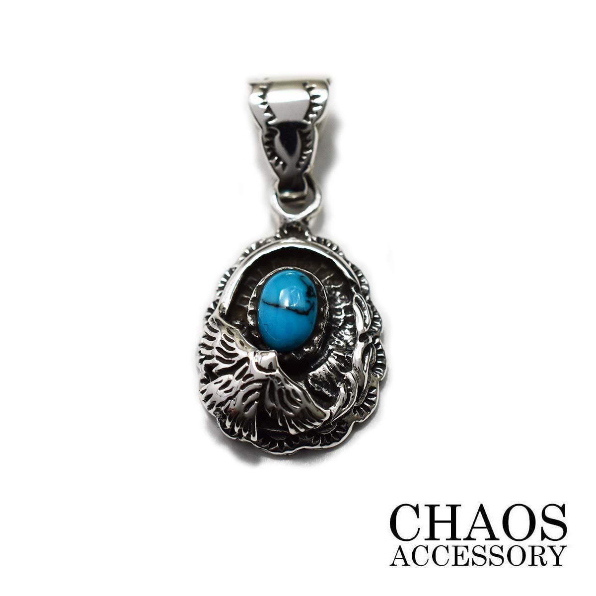 楽天市場】【27×13mm】イーグル ターコイズ 天然石 シルバー