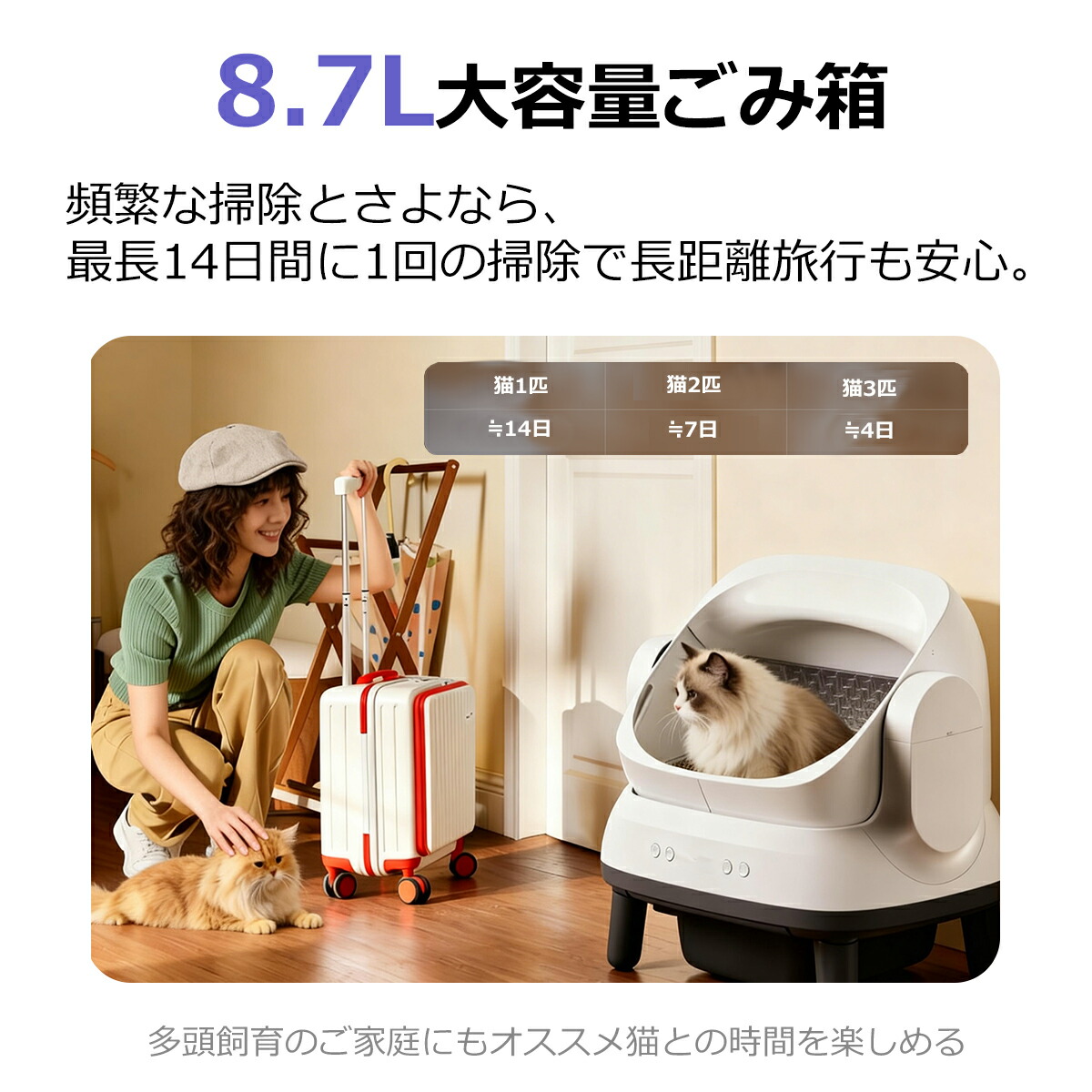楽天市場】自動猫トイレ PETKIT PURA MAX2 スマホ操作 多頭飼い対応 消